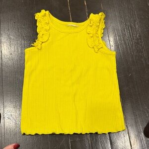 Yellow Ruffled Kids Top